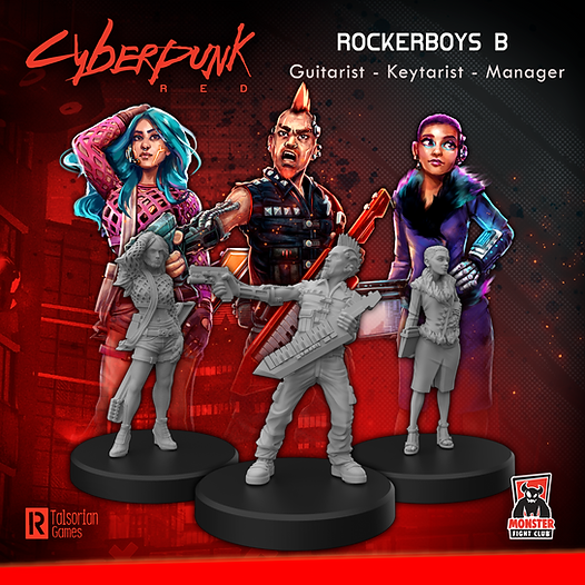 Load image into Gallery viewer, Cyberpunk RED Miniatures - Rockerboys A
