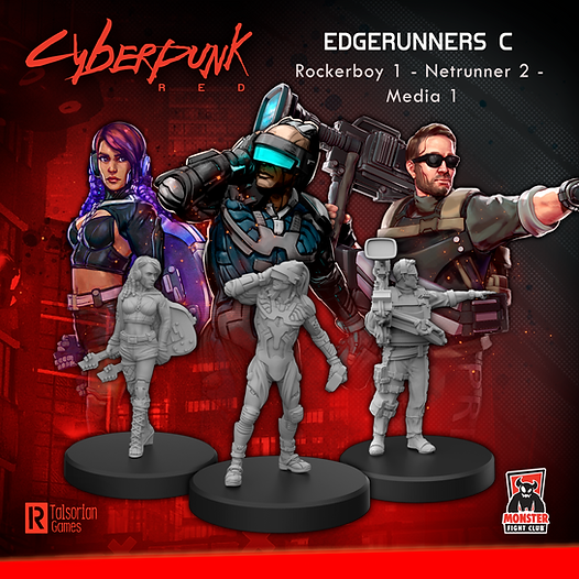 Load image into Gallery viewer, Cyberpunk RED Miniatures - Edgerunners C

