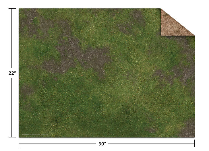 Load image into Gallery viewer, Monster Game Mat: 22x30&quot; Ungridded Broken Grassland / Desert Scrubland Mat
