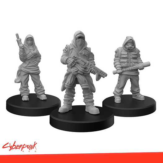 Load image into Gallery viewer, Cyberpunk RED Miniatures - Combat Zoners C
