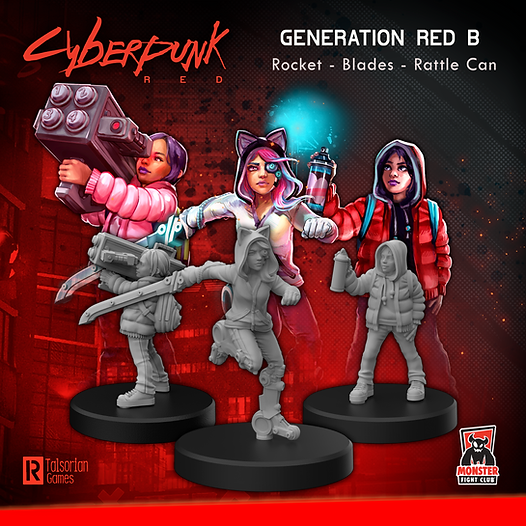 Load image into Gallery viewer, Cyberpunk RED Miniatures - Generation Red B
