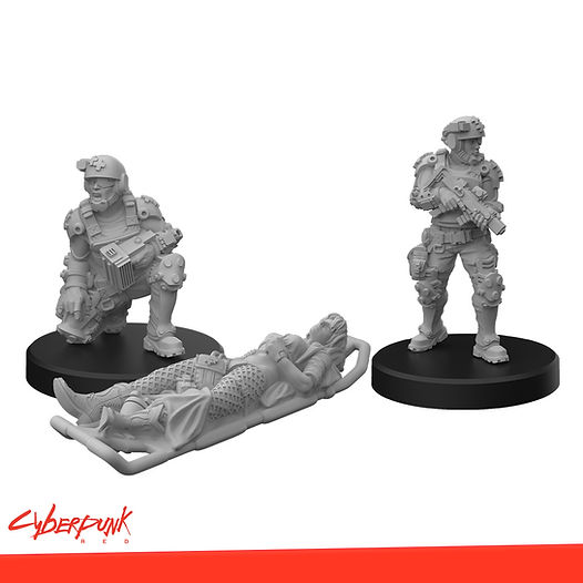 Load image into Gallery viewer, Cyberpunk RED Miniatures - Trauma Team A
