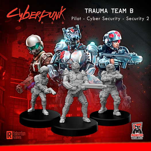 Load image into Gallery viewer, Cyberpunk RED Miniatures - Trauma Team B
