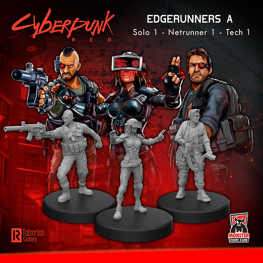 Load image into Gallery viewer, Cyberpunk RED Miniatures - Edgerunners A
