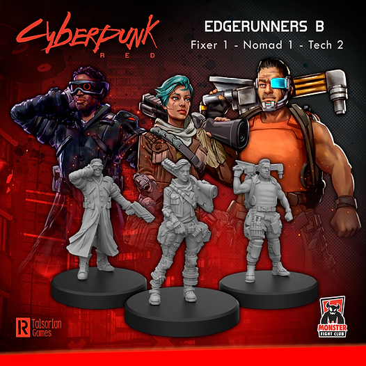 Load image into Gallery viewer, Cyberpunk RED Miniatures - Edgerunners B
