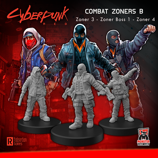 Load image into Gallery viewer, Cyberpunk RED Miniatures - Combat Zoners: B Punks
