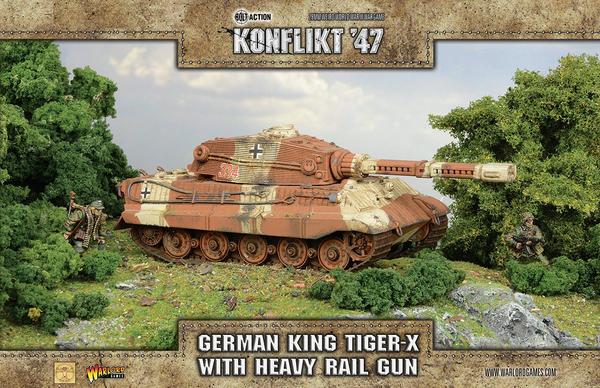 Load image into Gallery viewer, Konflikt 47&#39; German King Tiger X with Heavy Rail Gun
