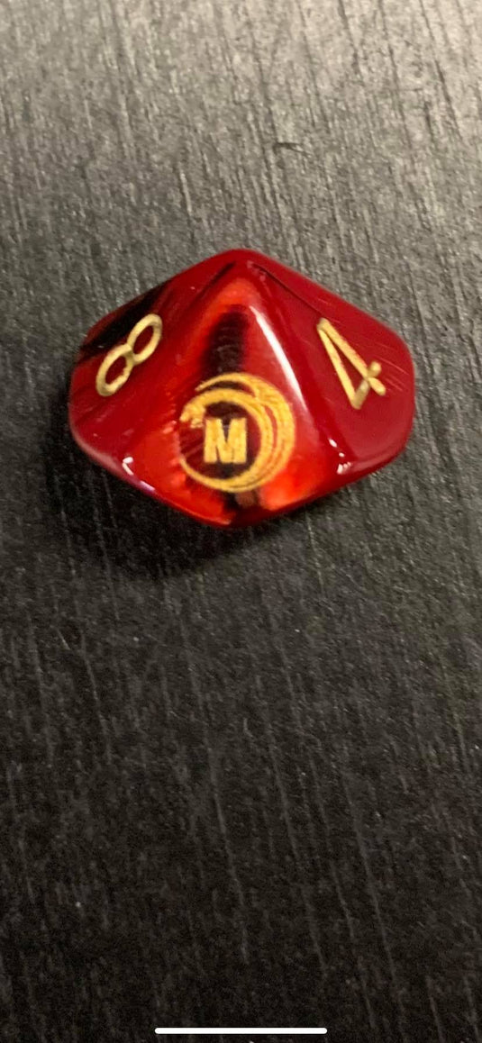 Mythicos Studios Red/Purple/Gold Dice Set (D10) (Set of 10)