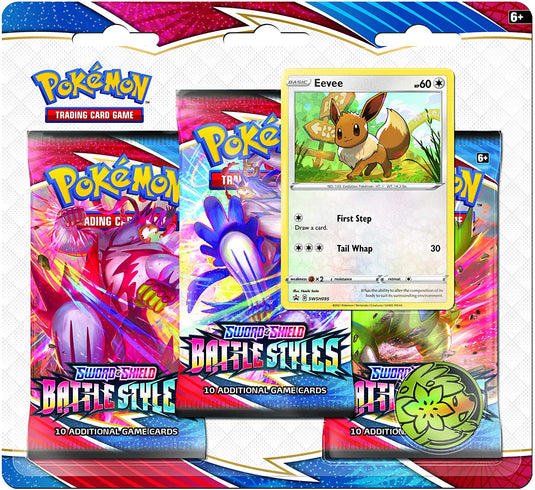 Pokemon TCG: Sword & Shield - Battle Styles Three-Booster Blister