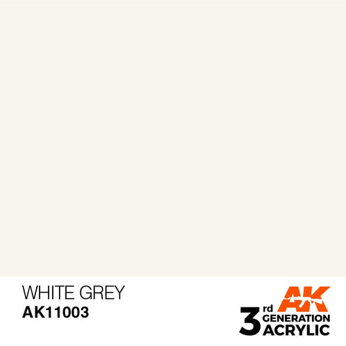 AK Interactive Acrylic Modelling Colors - White Grey