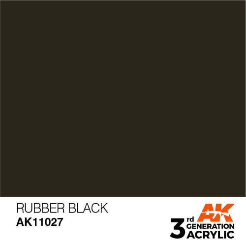 AK Interactive Acrylic Modelling Colors - Rubber Black