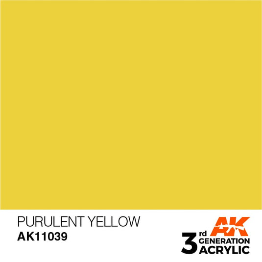 AK Interactive Acrylic Modelling Colors - Purulent Yellow