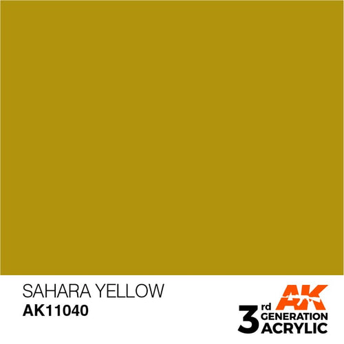 AK Interactive Acrylic Modelling Colors - Sahara Yellow