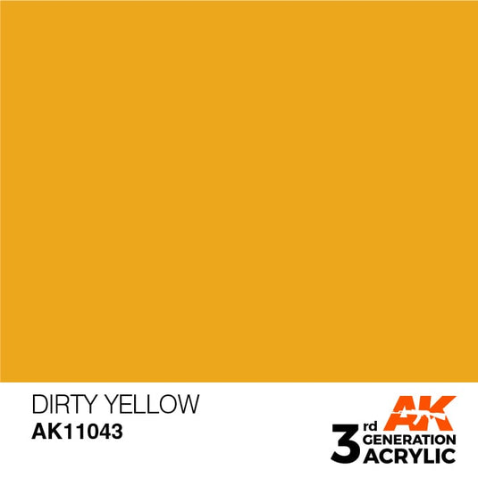 AK Interactive Acrylic Modelling Colors - Dirty Yellow