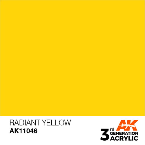 AK Interactive Acrylic Modelling Colors - Radiant Yellow