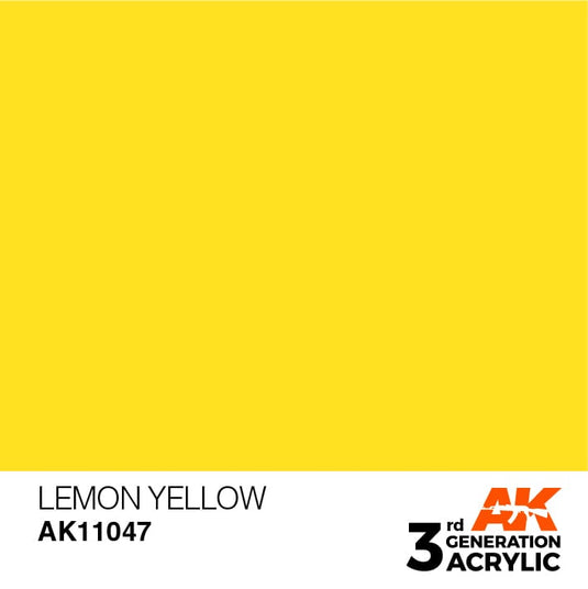 AK Interactive Acrylic Modelling Colors - Lemon Yellow