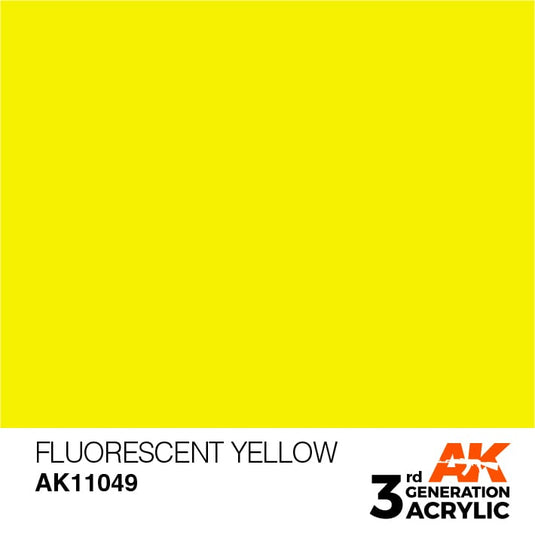 AK Interactive Acrylic Modelling Colors - Fluorescent Yellow