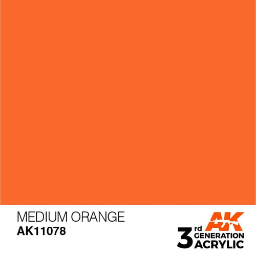 AK Interactive Acrylic Modelling Colors - Medium Orange
