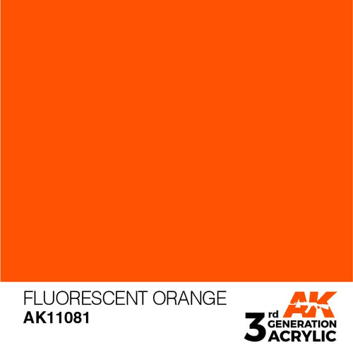 AK Interactive Acrylic Modelling Colors - Fluorescent Orange