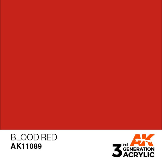 AK Interactive Acrylic Modelling Colors - Blood Red