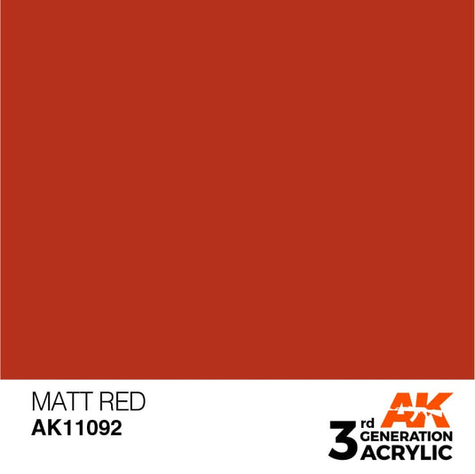 AK Interactive Acrylic Modelling Colors - Matt Red