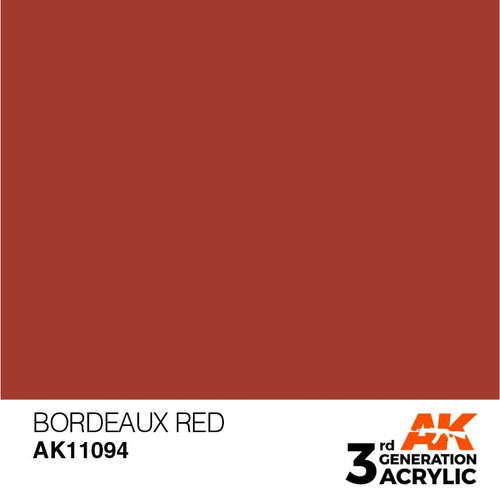 AK Interactive Acrylic Modelling Colors - Bordeaux Red