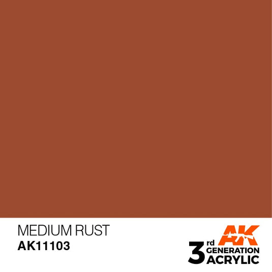 AK Interactive Acrylic Modelling Colors - Medium Rust