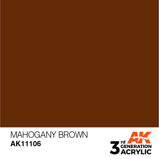 AK Interactive Acrylic Modelling Colors - Mahogany Brown