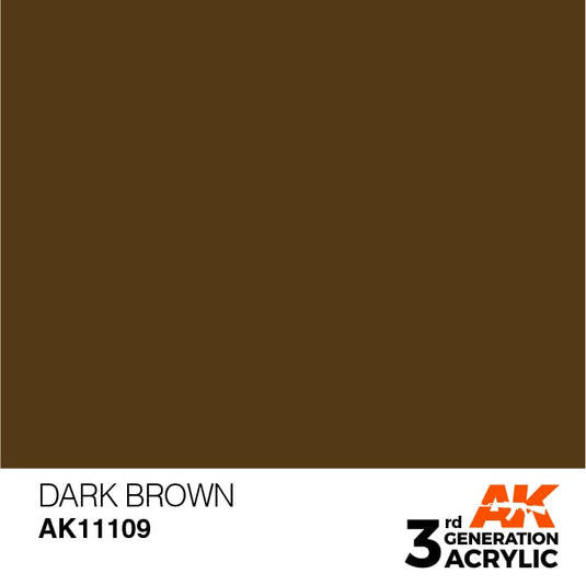 AK Interactive Acrylic Modelling Colors - Dark Brown