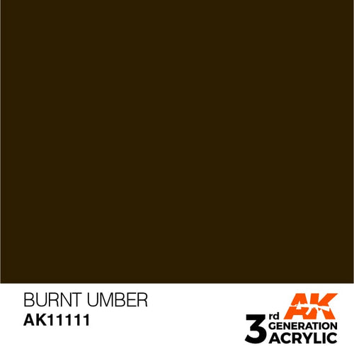AK Interactive Acrylic Modelling Colors - Burnt Umber