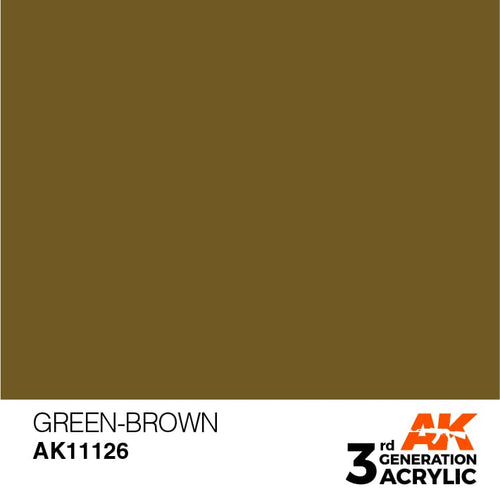 AK Interactive Acrylic Modelling Colors - Green Brown