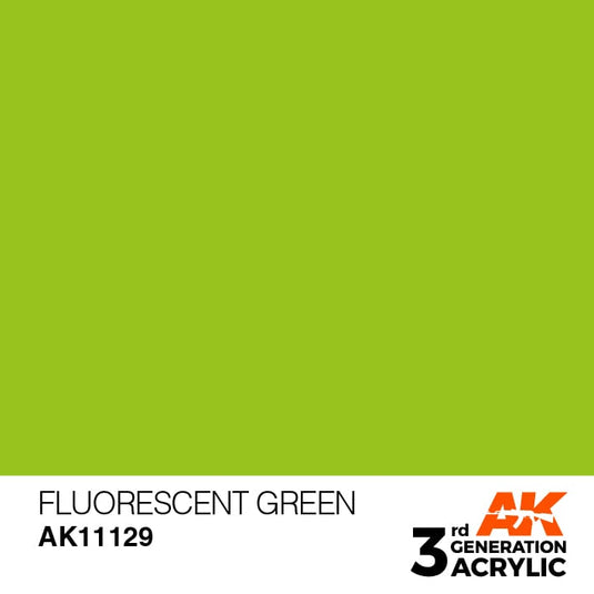 AK Interactive Acrylic Modelling Colors - Fluorescent Green