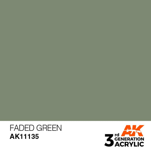 AK Interactive Acrylic Modelling Colors - Faded Green