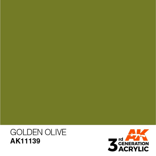 AK Interactive Acrylic Modelling Colors - Golden Olive