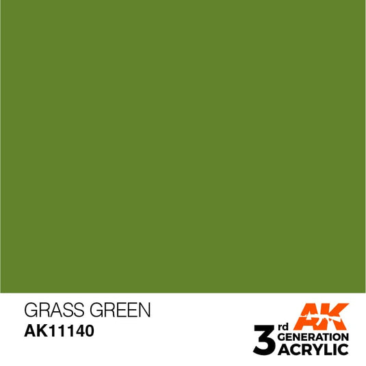 AK Interactive Acrylic Modelling Colors - Grass Green
