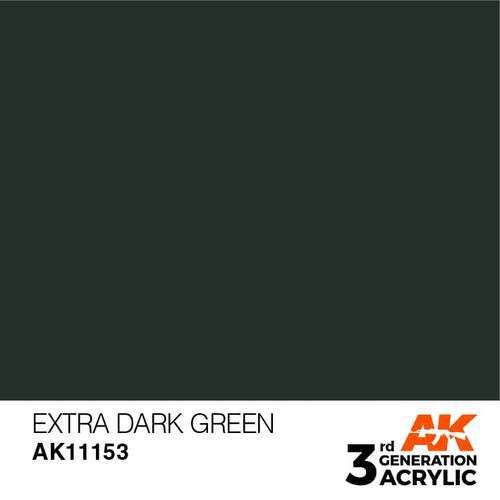 AK Interactive Acrylic Modelling Colors - Extra Dark Green