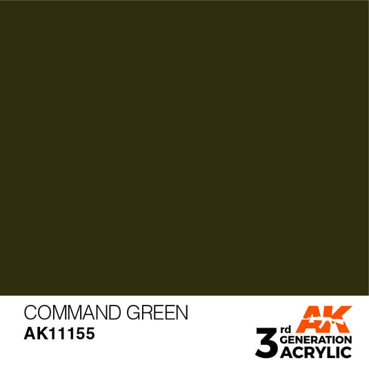 AK Interactive Acrylic Modelling Colors - Command Green