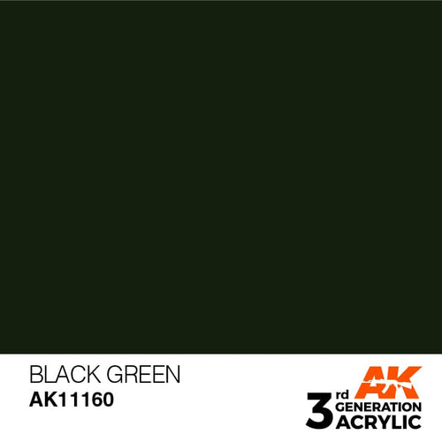 AK Interactive Acrylic Modelling Colors - Black Green