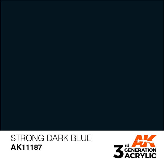 AK Interactive Acrylic Modelling Colors - Strong Dark Blue