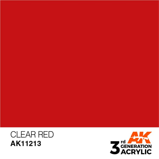 AK Interactive Acrylic Modelling Colors - Clear Red