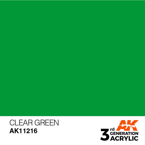 AK Interactive Acrylic Modelling Colors - Clear Green