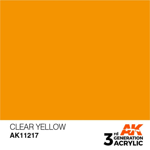 AK Interactive Acrylic Modelling Colors - Clear Yellow