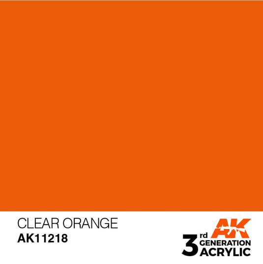 AK Interactive Acrylic Modelling Colors - Clear Orange
