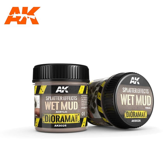 AK Interactive Diaroma Series - Splatter Effects Wet Mud (100 mL)