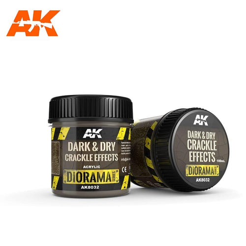 AK Interactive Diaroma Series - Dark & Dry Crackle Effects (100 mL)