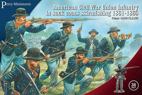 American Civil War Union Infantry in Sack Coats Skirmishing (1861-1865)