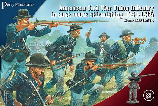 American Civil War Union Infantry in Sack Coats Skirmishing (1861-1865)