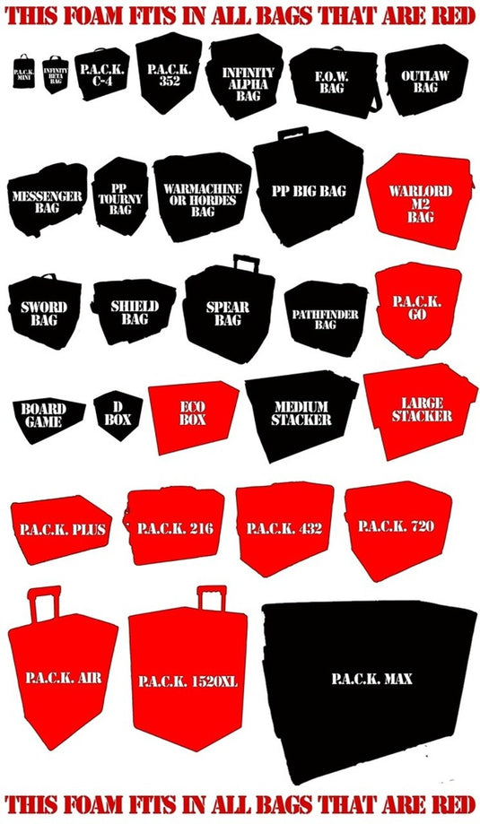 Iso Medium and Large Troop or Character Foam Tray (BFL-3.5)