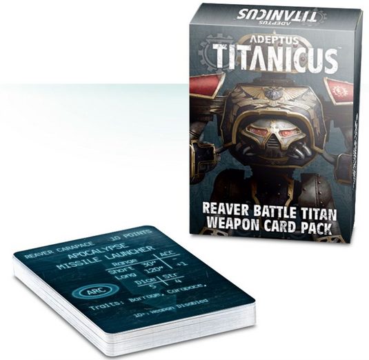 Reaver Battle Titan Weapon Card Pack