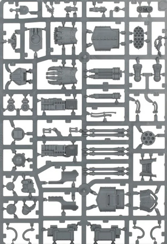 Reaver Titan Weapons: Gatling Blaster, Power Fist, Laser Blaster and Apocalypse Missile Launcher